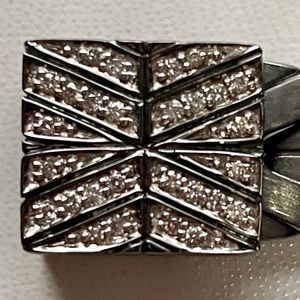 John Hardy Silver Bracelet with White Accents